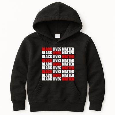 Black Lives Matter Word Mash-Up Design Kids Hoodie