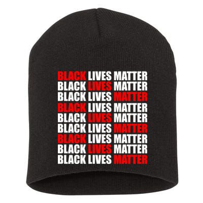 Black Lives Matter Word Mash-Up Design Short Acrylic Beanie