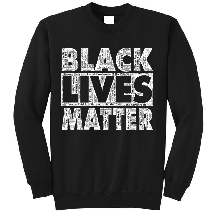 Black Lives Matters Victim Names Pattern Sweatshirt