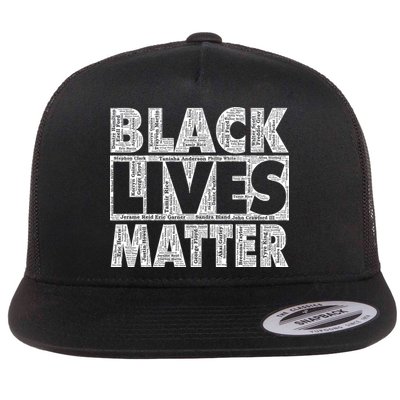 Black Lives Matters Victim Names Pattern Flatbill Hat