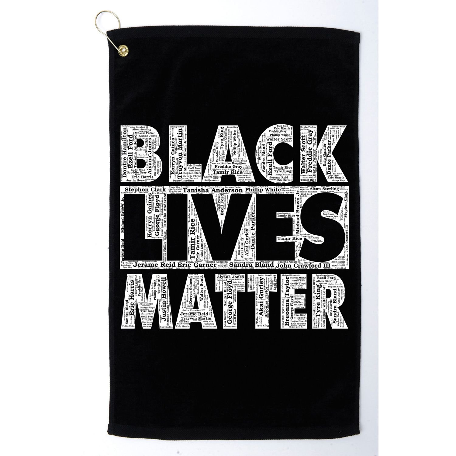 Black Lives Matters Victim Names Pattern Golf Towel