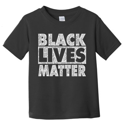 Black Lives Matters Victim Names Pattern Toddler T-Shirt
