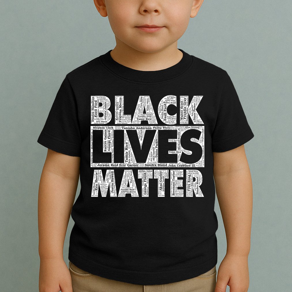 Black Lives Matters Victim Names Pattern Toddler T-Shirt