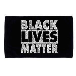 Black Lives Matters Victim Names Pattern Microfiber Hand Towel