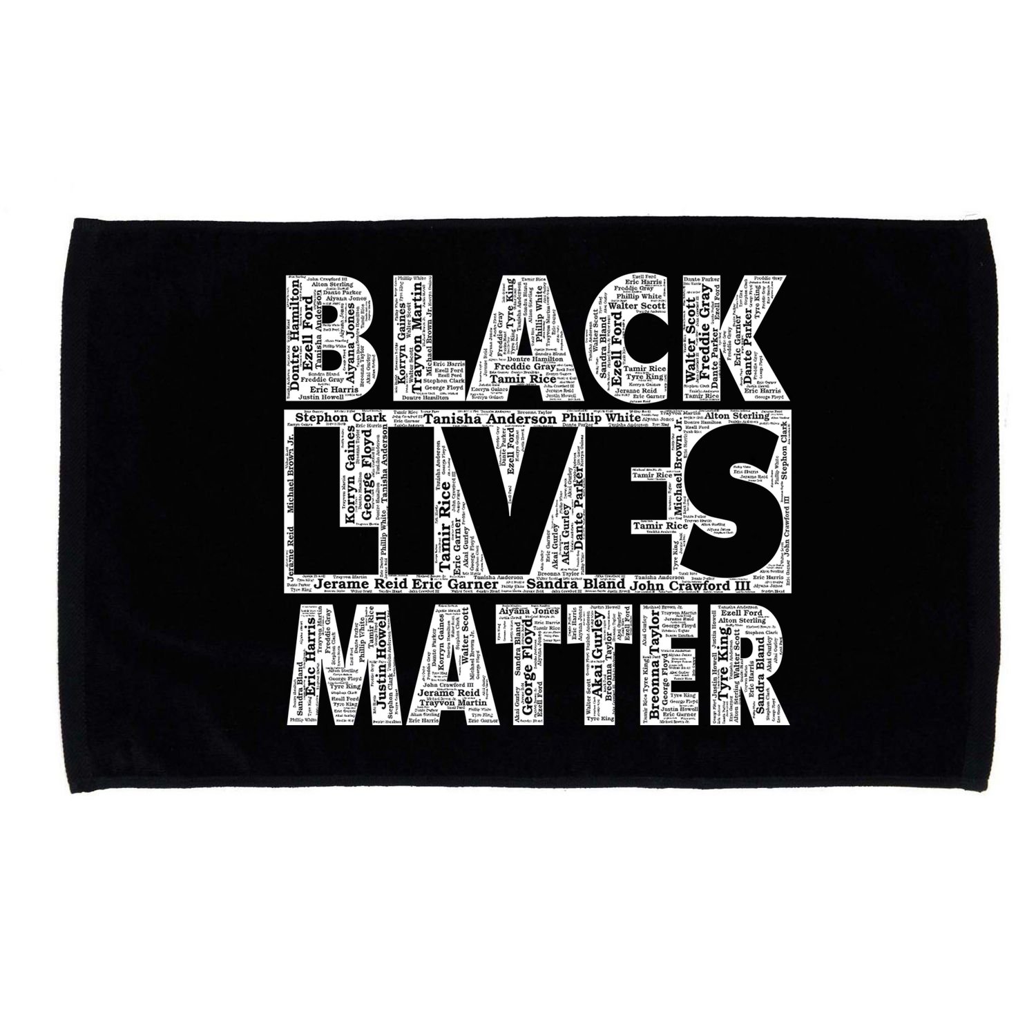 Black Lives Matters Victim Names Pattern Microfiber Hand Towel