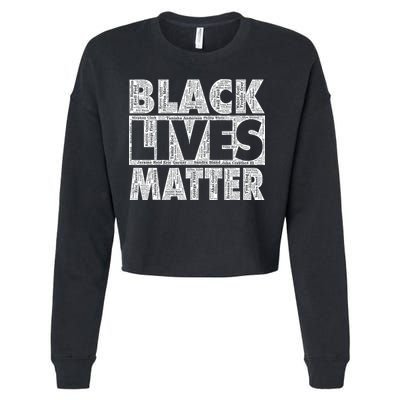 Black Lives Matters Victim Names Pattern Cropped Pullover Crew