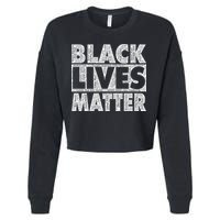 Black Lives Matters Victim Names Pattern Cropped Pullover Crew