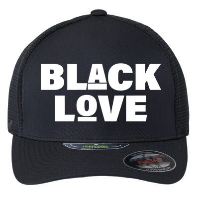 Black Love Flexfit Unipanel Trucker Cap