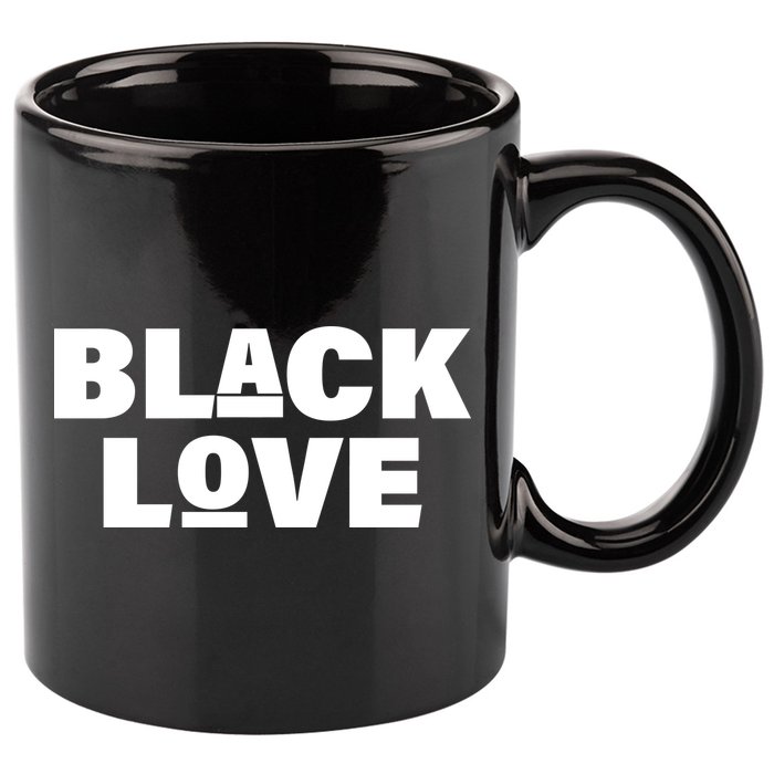 Black Love 11oz C Handle Ceramic Mug