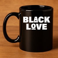 Black Love 11oz C Handle Ceramic Mug