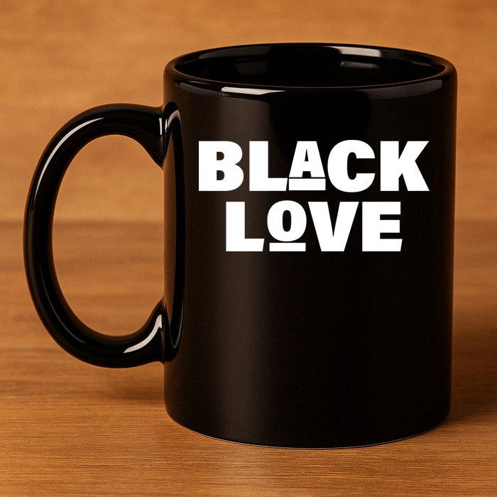 Black Love 11oz C Handle Ceramic Mug