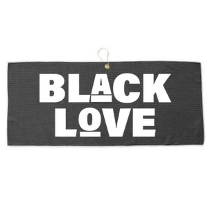 Black Love Large Microfiber Waffle Golf Towel