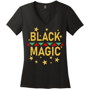 Black Magic Black Excellence Women's V-Neck T-Shirt