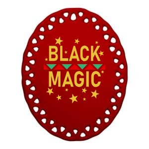 Black Magic Black Excellence Ceramic Oval Ornament