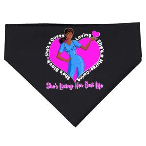 Black Nurse Living Her Best Life USA-Made Doggie Bandana