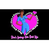 Black Nurse Living Her Best Life Bumper Sticker