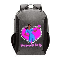 Black Nurse Living Her Best Life Vector Backpack