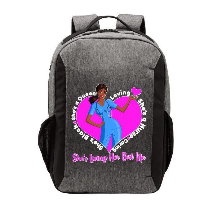 Black Nurse Living Her Best Life Vector Backpack