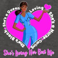 Black Nurse Living Her Best Life Vector Backpack