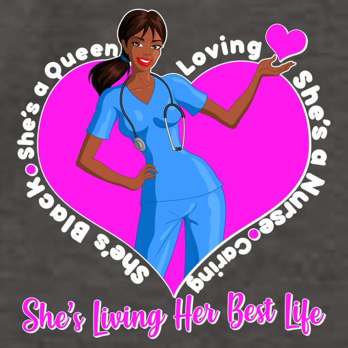 Black Nurse Living Her Best Life Vector Backpack