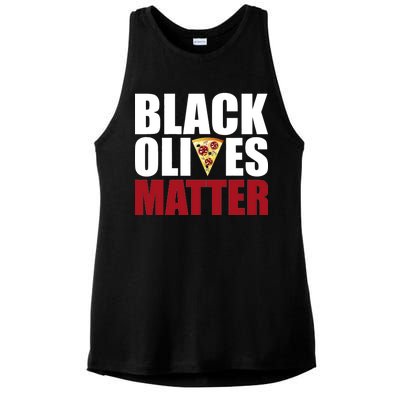 Black Olives Matter Ladies PosiCharge Tri-Blend Wicking Tank