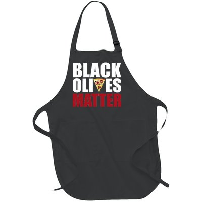 Black Olives Matter Full-Length Apron With Pockets