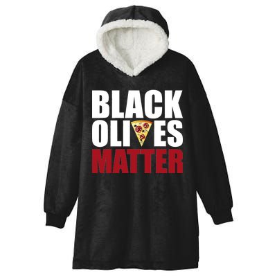 Black Olives Matter Hooded Wearable Blanket