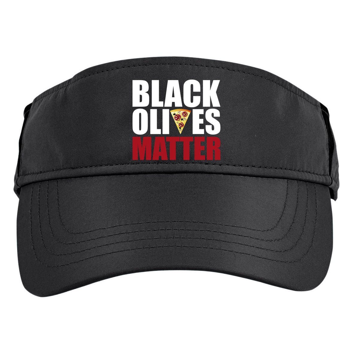 Black Olives Matter Adult Drive Performance Visor