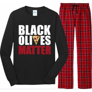 Black Olives Matter Long Sleeve Pajama Set