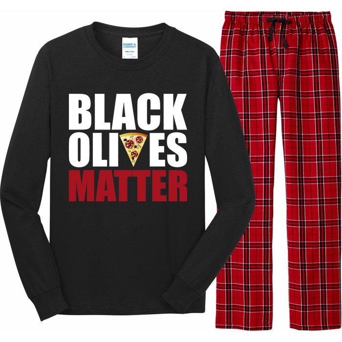 Black Olives Matter Long Sleeve Pajama Set