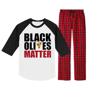 Black Olives Matter Raglan Sleeve Pajama Set