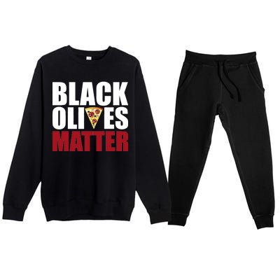 Black Olives Matter Premium Crewneck Sweatsuit Set