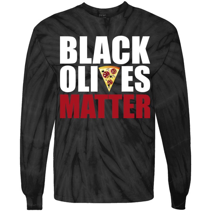 Black Olives Matter Tie-Dye Long Sleeve Shirt