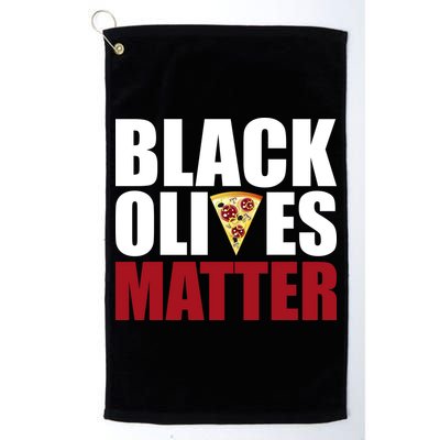 Black Olives Matter Golf Towel