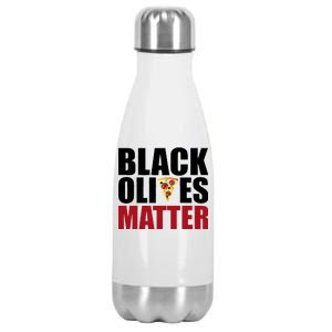 Black Olives Matter Stainless Steel Insulated Water Bottle