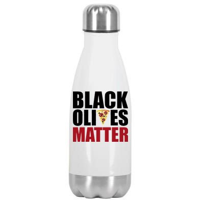 Black Olives Matter Stainless Steel Insulated Water Bottle