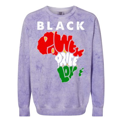 Black Power Pride Love Black History Month Colorblast Crewneck Sweatshirt