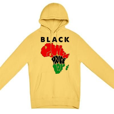 Black Power Pride Love Black History Month Premium Pullover Hoodie