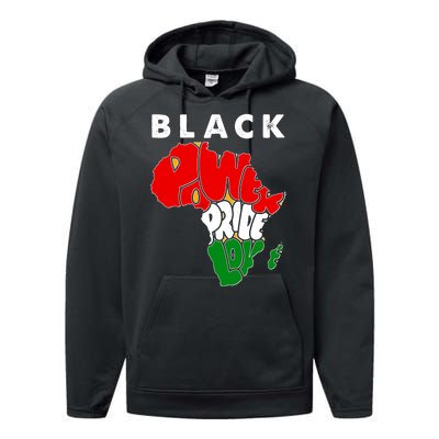 Black Power Pride Love Black History Month Performance Fleece Hoodie