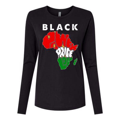 Black Power Pride Love Black History Month Womens Cotton Relaxed Long Sleeve T-Shirt