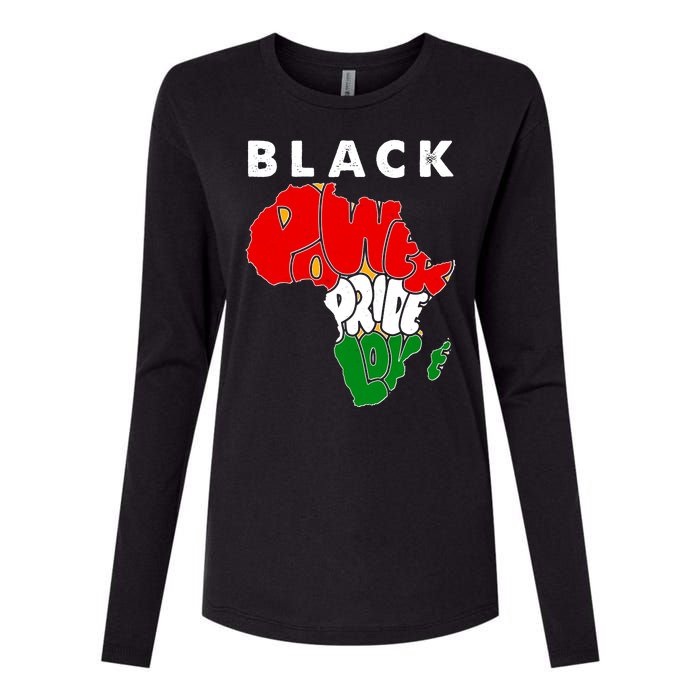 Black Power Pride Love Black History Month Womens Cotton Relaxed Long Sleeve T-Shirt