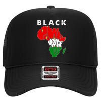 Black Power Pride Love Black History Month High Crown Mesh Back Trucker Hat