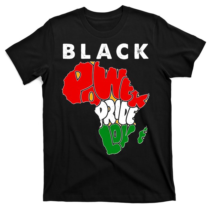 Black Power Pride Love Black History Month T-Shirt