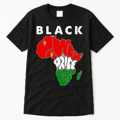 Black Power Pride Love Black History Month Tall T-Shirt