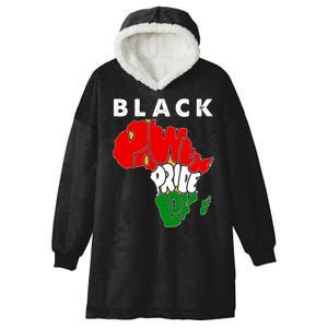 Black Power Pride Love Black History Month Hooded Wearable Blanket