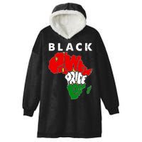 Black Power Pride Love Black History Month Hooded Wearable Blanket