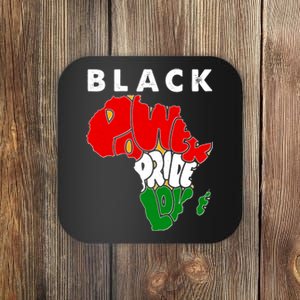 Black Power Pride Love Black History Month Coaster