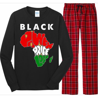 Black Power Pride Love Black History Month Long Sleeve Pajama Set