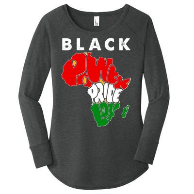 Black Power Pride Love Black History Month Women's Perfect Tri Tunic Long Sleeve Shirt