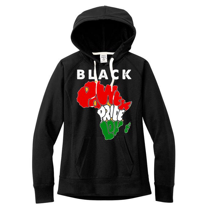 Black Power Pride Love Black History Month Women's Fleece Hoodie